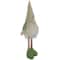 22" Lighted Green & Cream Standing Gnome with Knitted Hat Figure